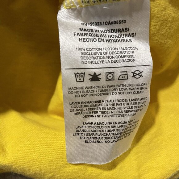 Nike Tshirt Womens Sz Medium Futura Brand Logo Scoop Neck DB2540 Yellow - Picture 3 of 7